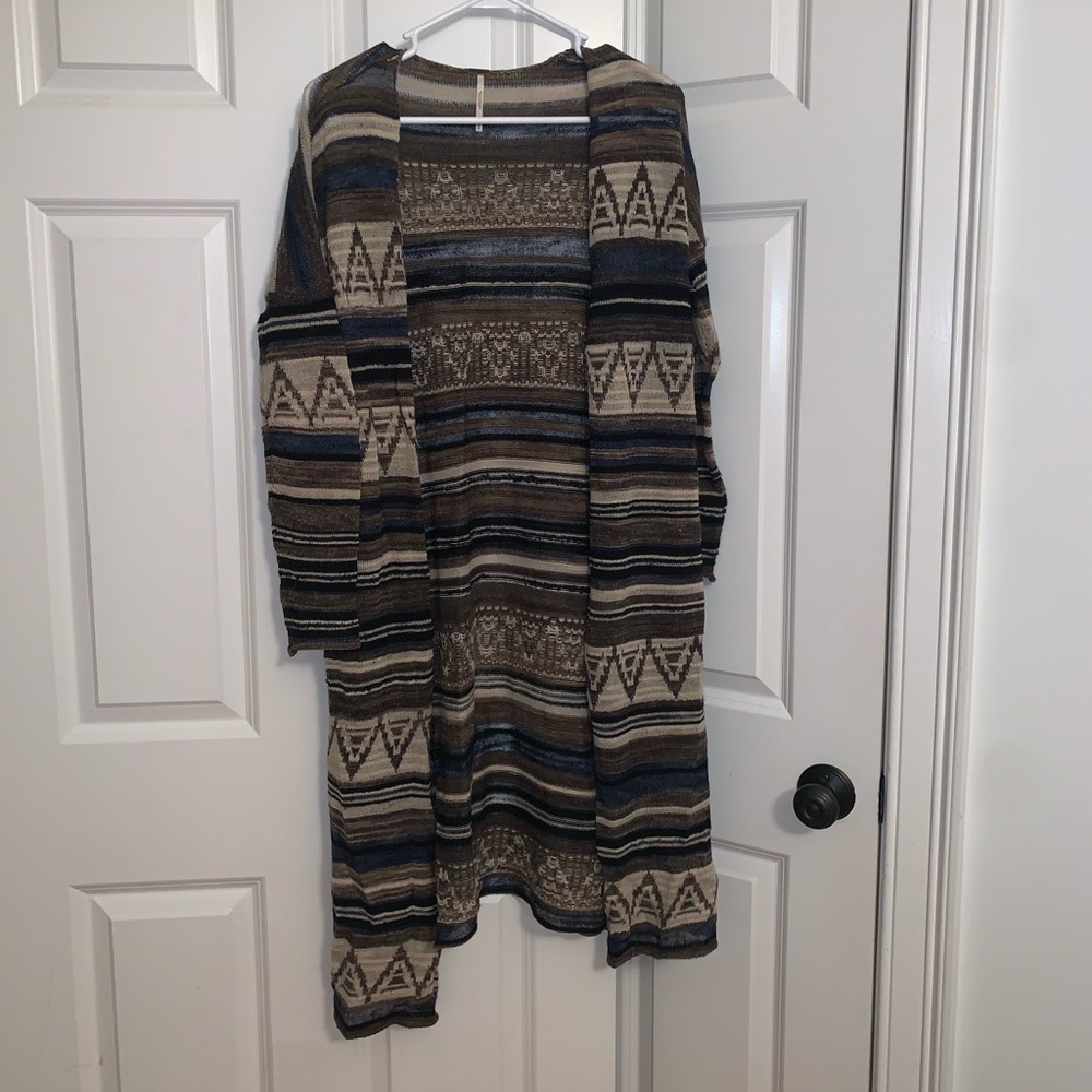 Free people long Aztec cardigan
